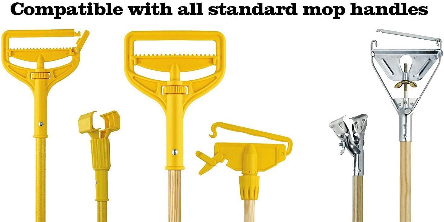 Bristles 3024 Mop Head Replacement Universal, Wet Cut End, Cotton, Pack of 12 (#24, White)