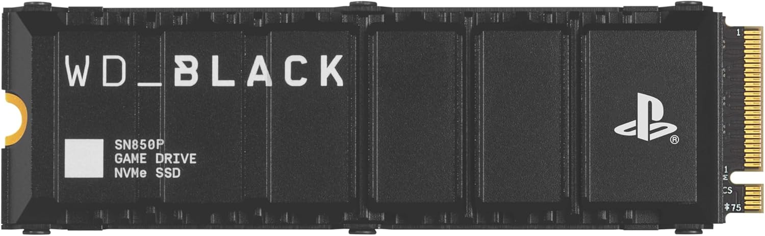 WD_BLACK SN850P 2TB NVMe SSD Officially Licensed for PS5 Consoles (Internal Gaming SSD; Optimised Heatsink; PCIe Gen4 Technology, Up to 7300MB/s Read, M.2 2280)