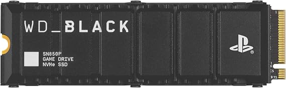 wd_black sn850p 2tb nvme ssd officially licensed for ps5 consoles (internal gaming ssd; optimized heatsink; pcie gen4 technology up to 7300mb / s read m.2 2280)