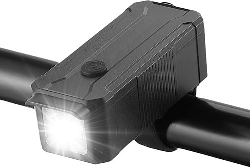 Qisan Luces delanteras recargables para bicicleta de 80 lúmenes para conducción nocturna, 3 modos USB-C impermeable luz LED para bicicleta