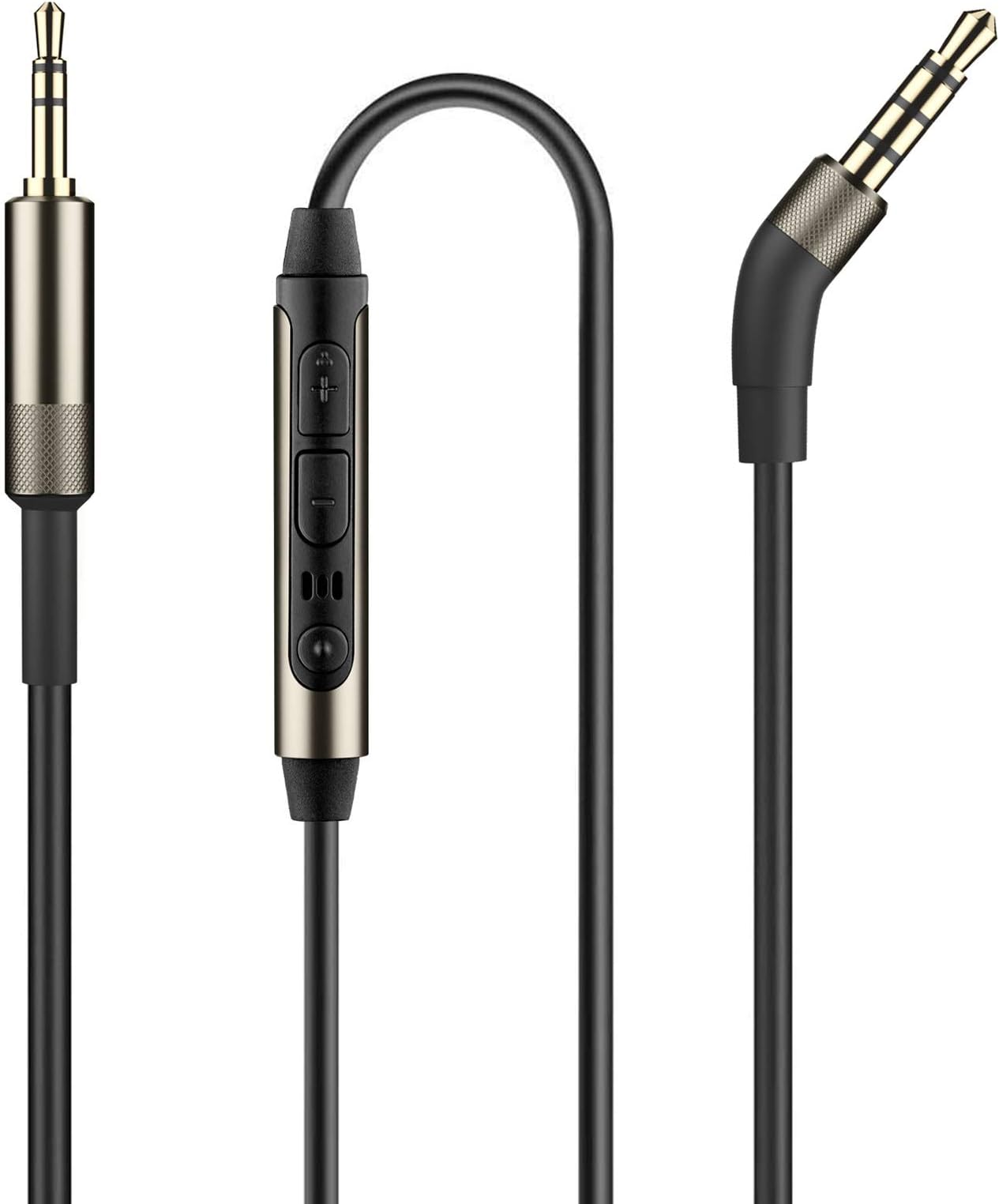Mr Rex 2.5mm to 3.5mm Audio Aux Cable Headphone Replacement Audio Cable Cord Wire with in Line Mic Volume Control for Bose 700 QuietComfort QC45 QC35II QC35 QC25, JBL E45BT E55BT E65BTNC(1-Pack, 5FT)