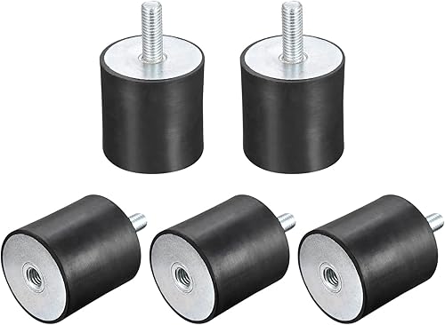 uxcell Soportes de goma M10 M10 machohembra, amortiguador de vibraciones D50 mm x H50 mm, para motor de garaje, compresor de aire, bobinas de barco
