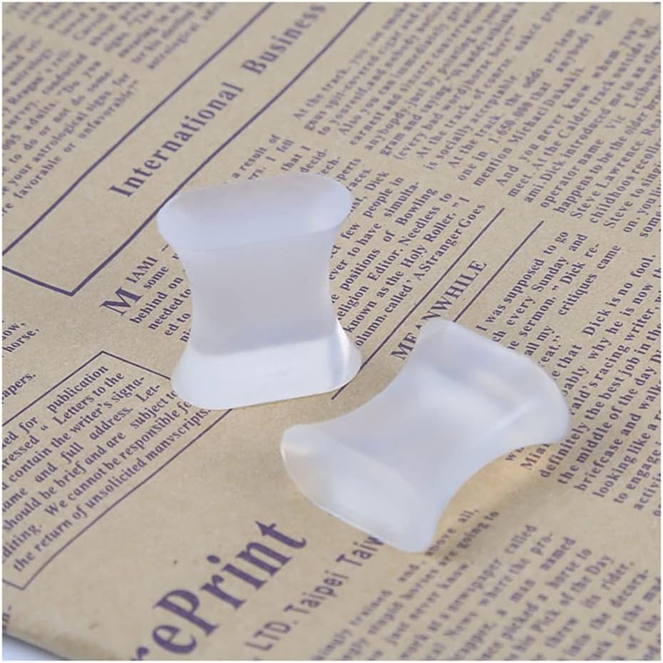 DEAVER Toe Separators,Silicone Spacer, Transparent Splitter, Thumb Valgus Silicone Care Corrector,Bunion Pads to Correct & Relieve Pain