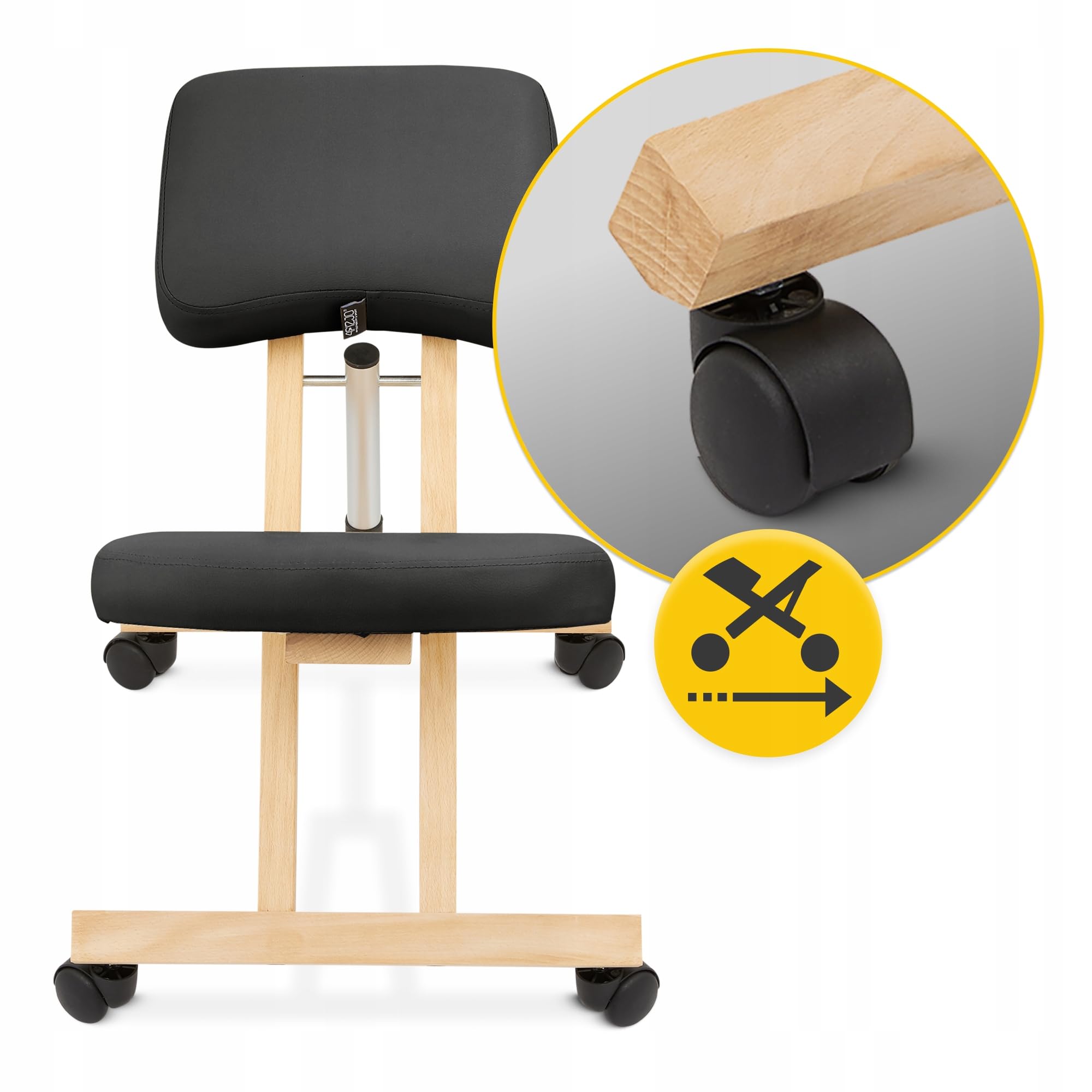KLĘKOSIAD KLĘCZNIK KRZESŁO ERGONOMICZNE REGULOWANA WYSOKOŚĆ DO PRACY 4FIZJO