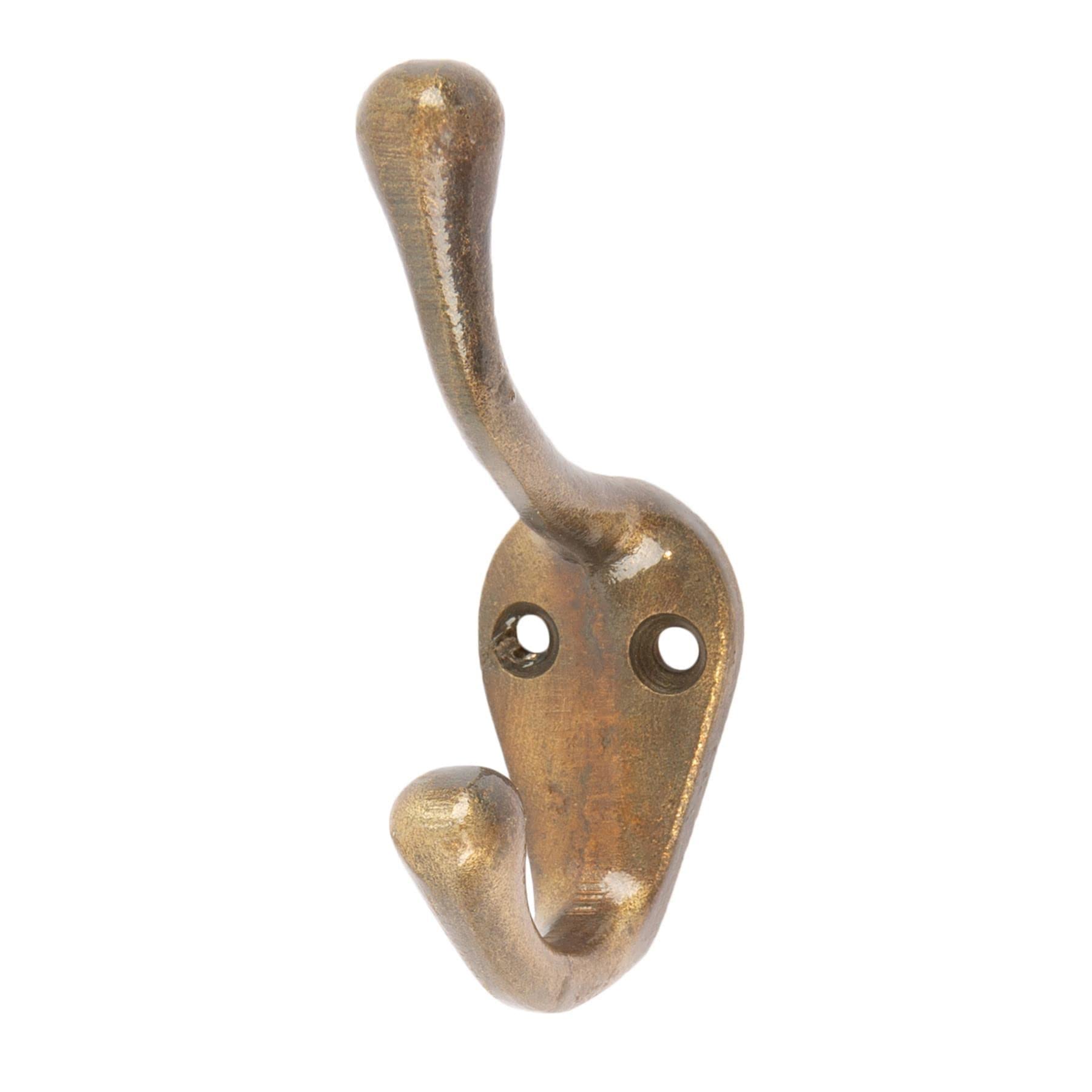 Hammer & Tongs 25Mm X 80Mm Brass Narrow Hat & Coat Hook