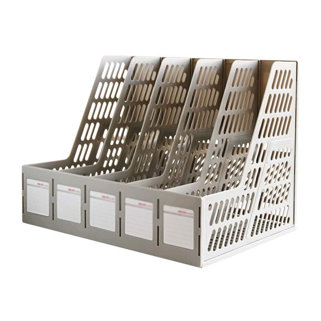 portadocumentos, Organizador de archivos escritorio, estante vertical for, organizador y almacenamiento gris/negro, caja multicapa fácil ensamblar