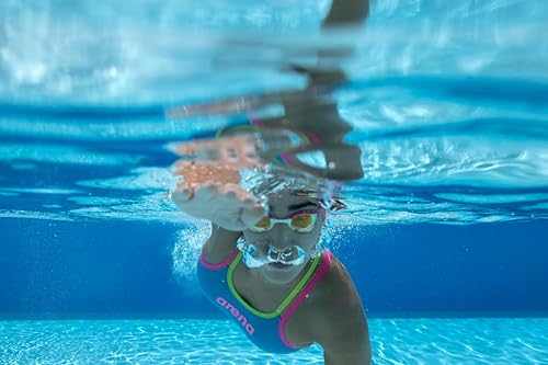 Miniatura 4 de ARENA Gorro de natación unisex de látex ultra suave para adultos, para entrenamiento y natación, ideal para cabello largo, borde reforzado, talla