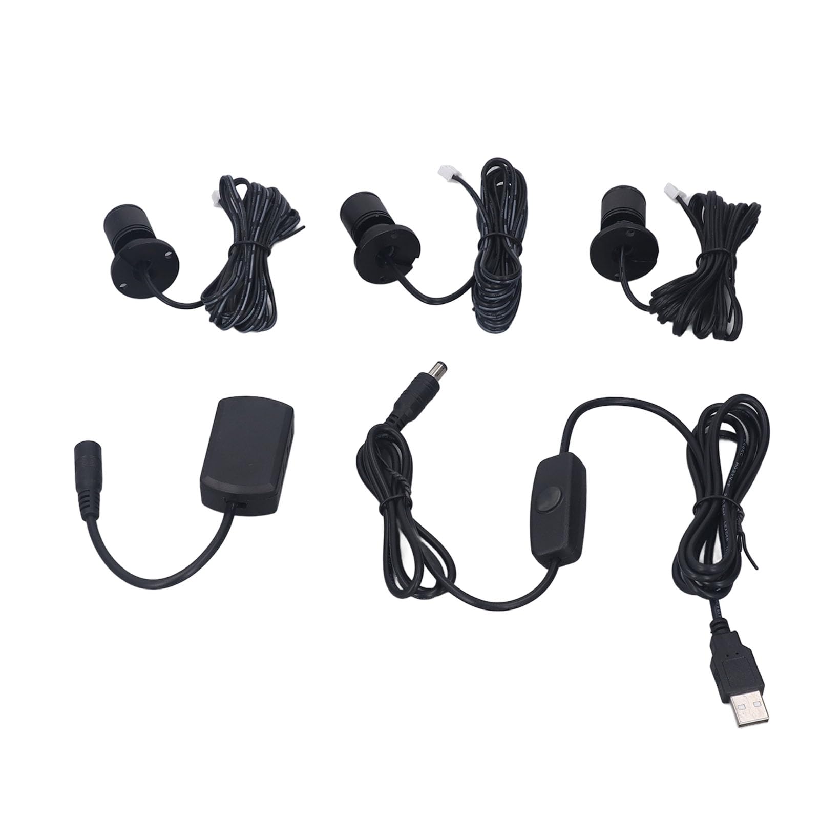 Mini LED Spot Lights USB Powered Showcase Display Light - Compact Design 1 to 3 Dimmable Small Cabinet Light for Jewelry Collection (White Light)