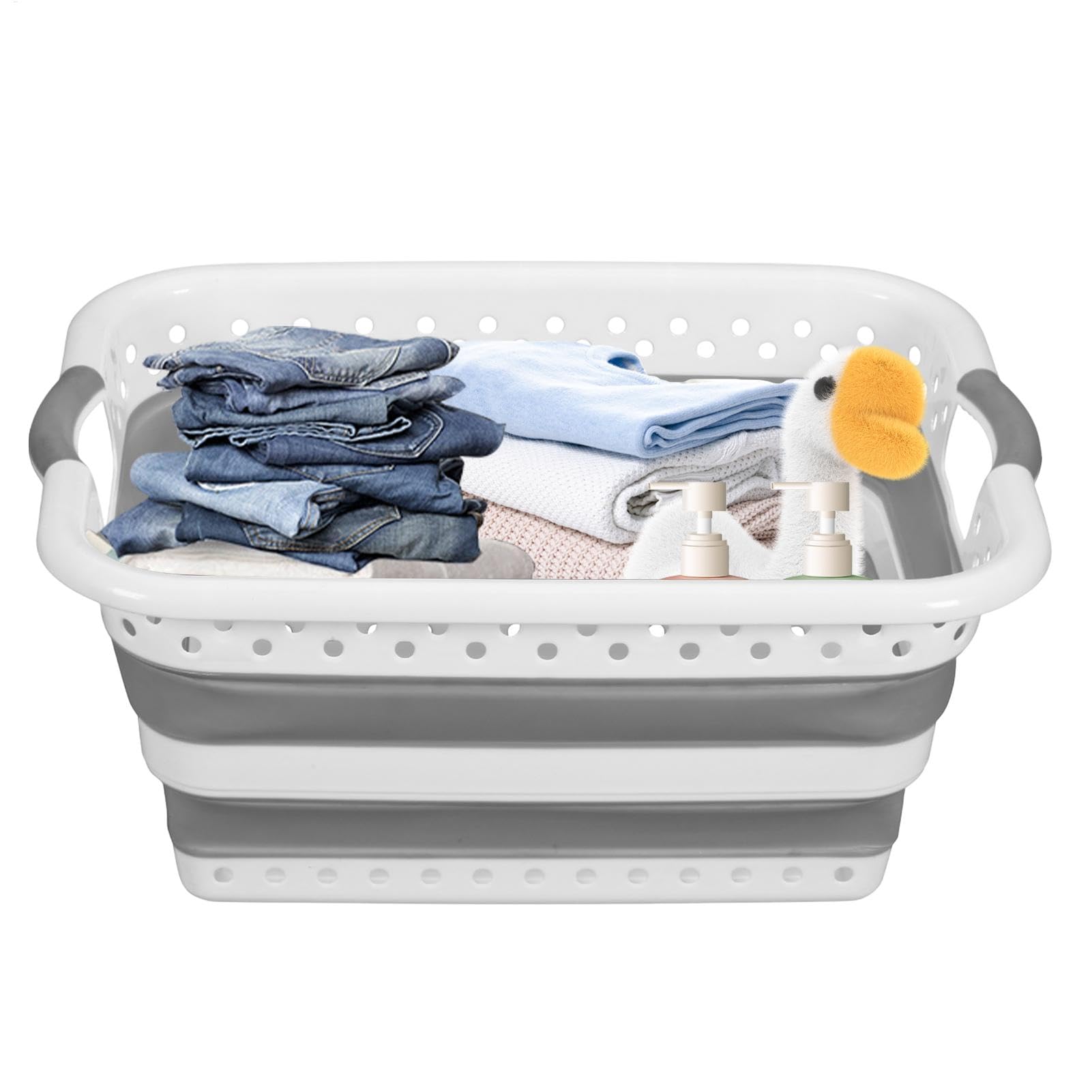 Cesta plegable para la colada, cesta plegable Bañera portátil impermeable