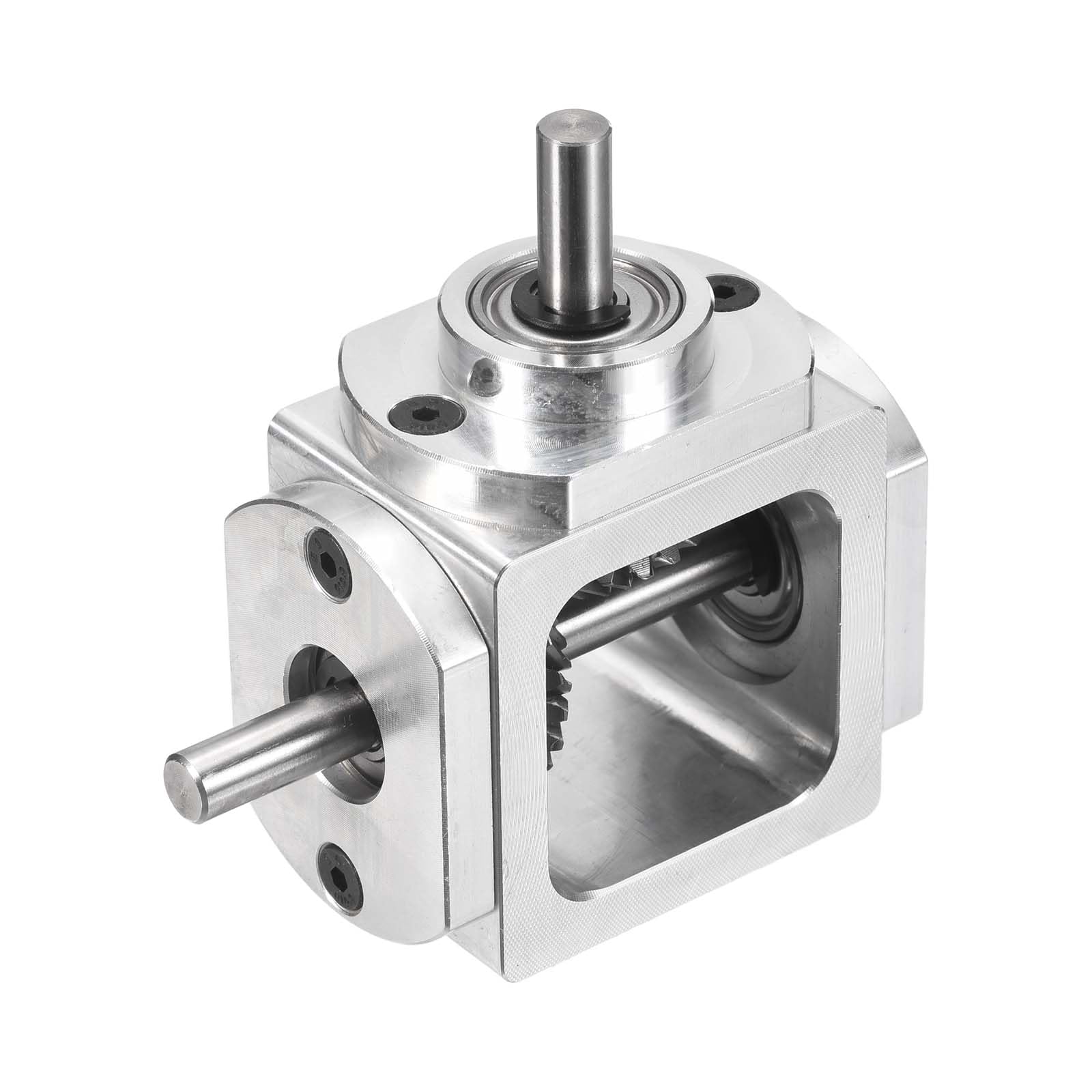 QUARKZMAN Riduttore Ad Angolo Retto Gradi Con Ingranaggi Conici Uscita Singola Albero Rotondo Destro Modulo Denti Telaio In Alluminio Modulo Meccanico Semplice Fai Da Te Con Albero Da.