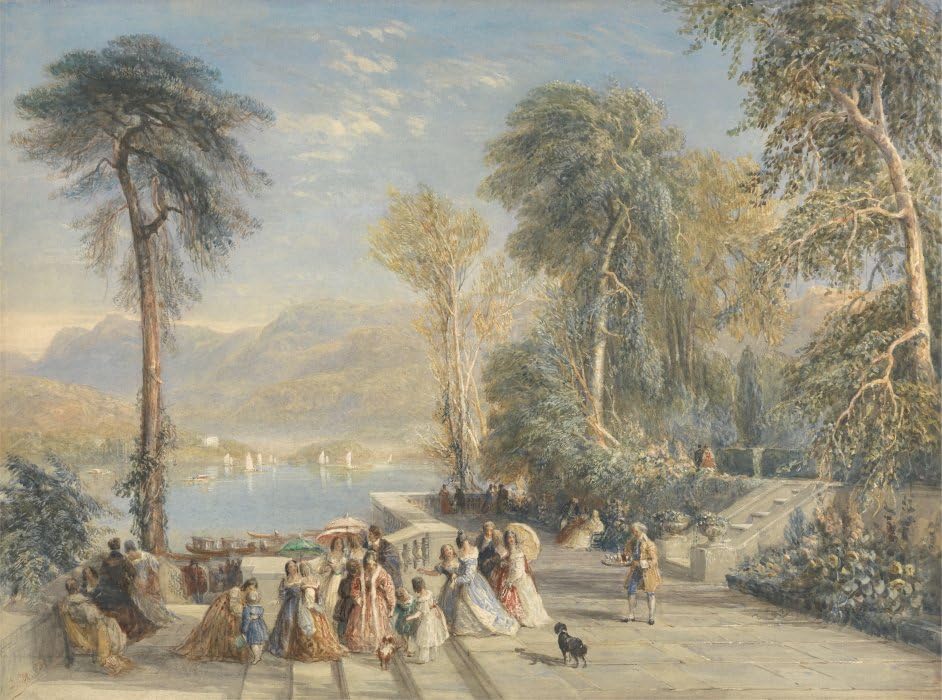 Affiche Windermere pendant la régate par David Cox impression toile salon 60x90cm