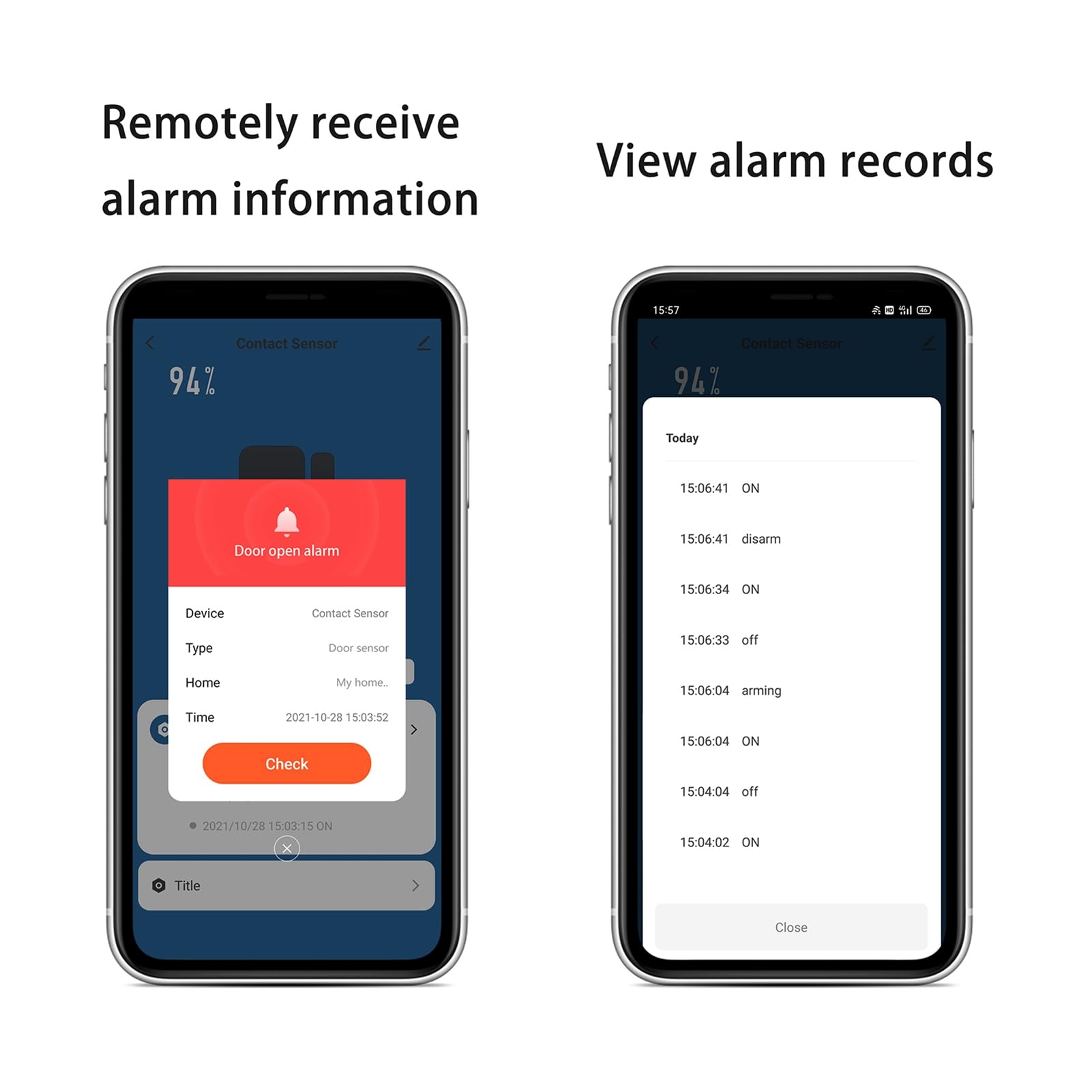 HUIOP Alarma de puerta ventana, sensor magnético inalámbrico, alarma antirrobo, sonido y luz, WiFi, control de voz inteligente por aplicación, fácil instalación para el hogar, garaje, apartamento