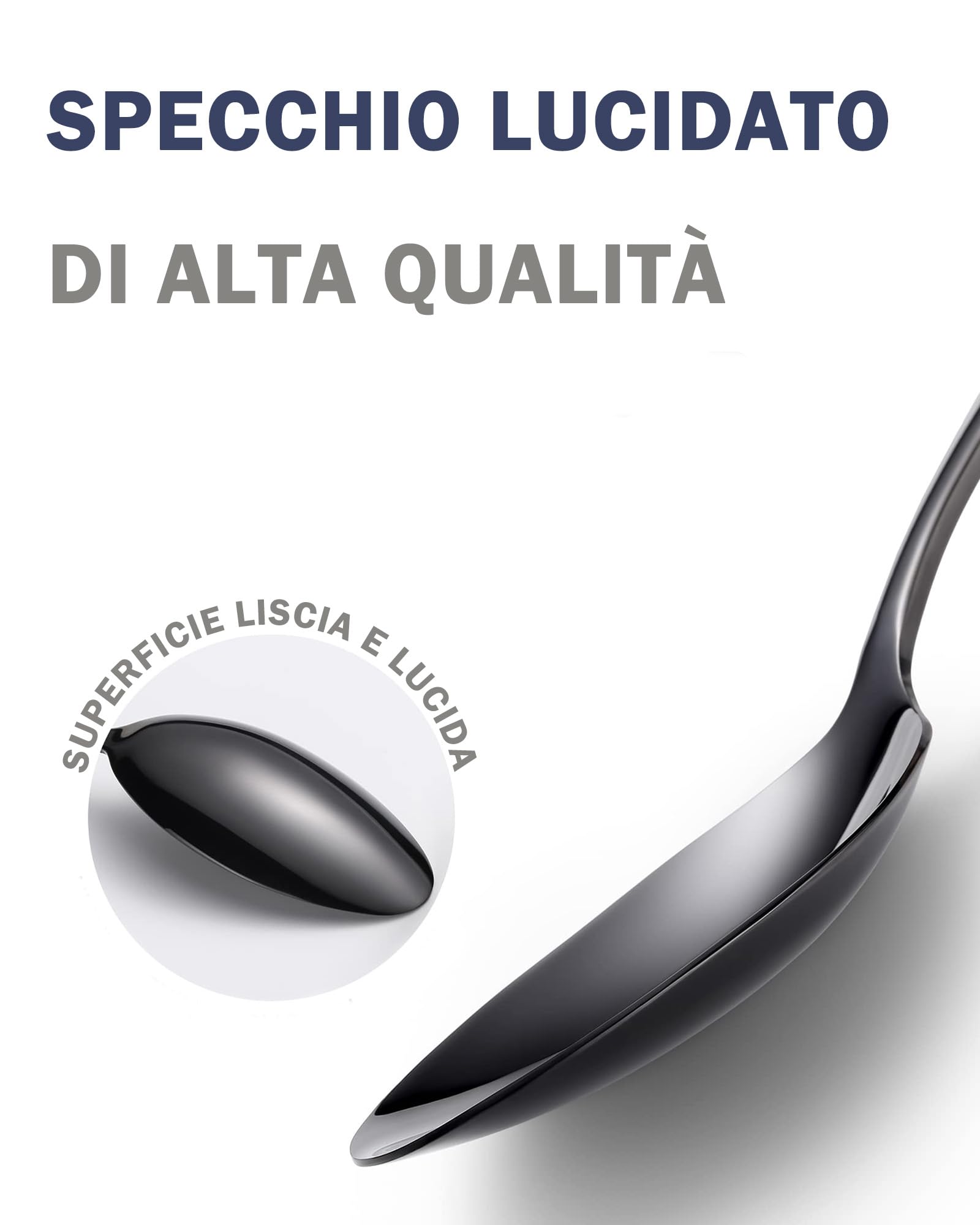 Set di Posate 24 Pezzi Moderne nero martellato con Coltello seghettato 2 in 1 Ultra affilato, Servizio Posate Acciaio Inox, Set forchette cucchiai coltelli 6 Persone noir martelé
