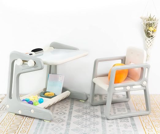 Amazon Co Jp Ubravoo 子供用テーブル 椅子 セット お絵かきテーブル デスク 椅子 セット 多機能 子供用テーブル お絵描き 学習 収納 子供 ホワイトボード マーカー マーカー消し付き 誕生日プレゼント クリスマス ホーム キッチン