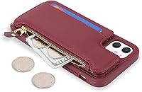 Vista 82 de Cavor for iPhone 11 Wallet Case with Card Slots Holder,Premium PU Leather Kickstand Feature Case [Wrist Strap] Double Magnetic Clasp Shockproof Flip