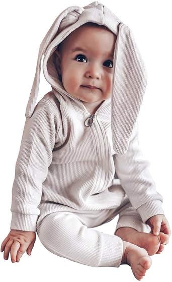 Simplee kids Baby Bunny Outfits Romper,Zipper Up