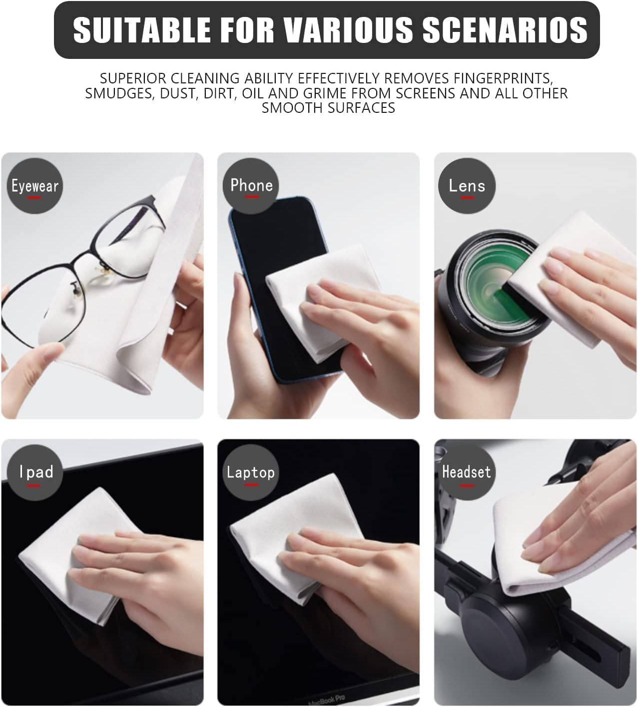 Meyaar Screen Keyboard Imprint Protection Microfiber Liner and Cleaning Cloth 13" Compatible with MacBook Pro 14", 13" and MacBook Air 13" 15" laptops (Pack of 1, 13"/14"/15" MacBooks) 9 61a2YYDiJuL. SL1416