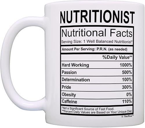 Miniatura 3 de ThisWear Regalos de nutricionistas registrados para mujeres, nutricionista, información nutricionista, ideas de regalos de graduación, taza de café