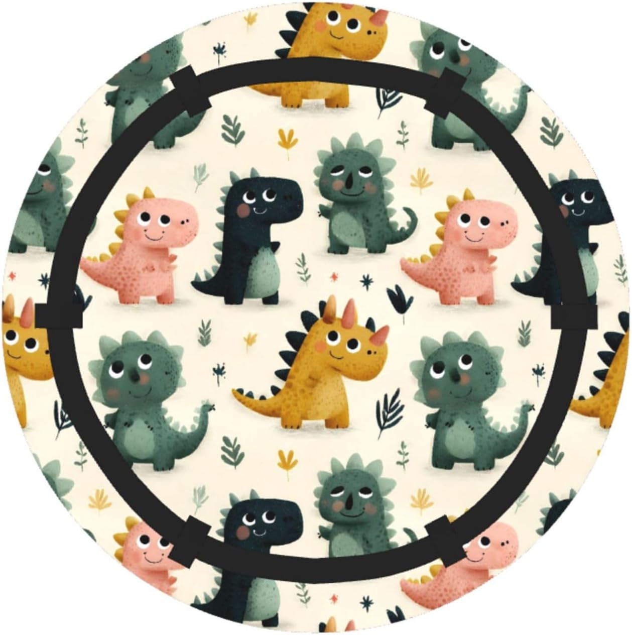 Cute Dinosaurs (3) Pattern Foldable Camping Tote Bag Picnic Blanket Bag Portable Beach Mat Tote Waterproof Outdoor Picnic Mat Carry Bag
