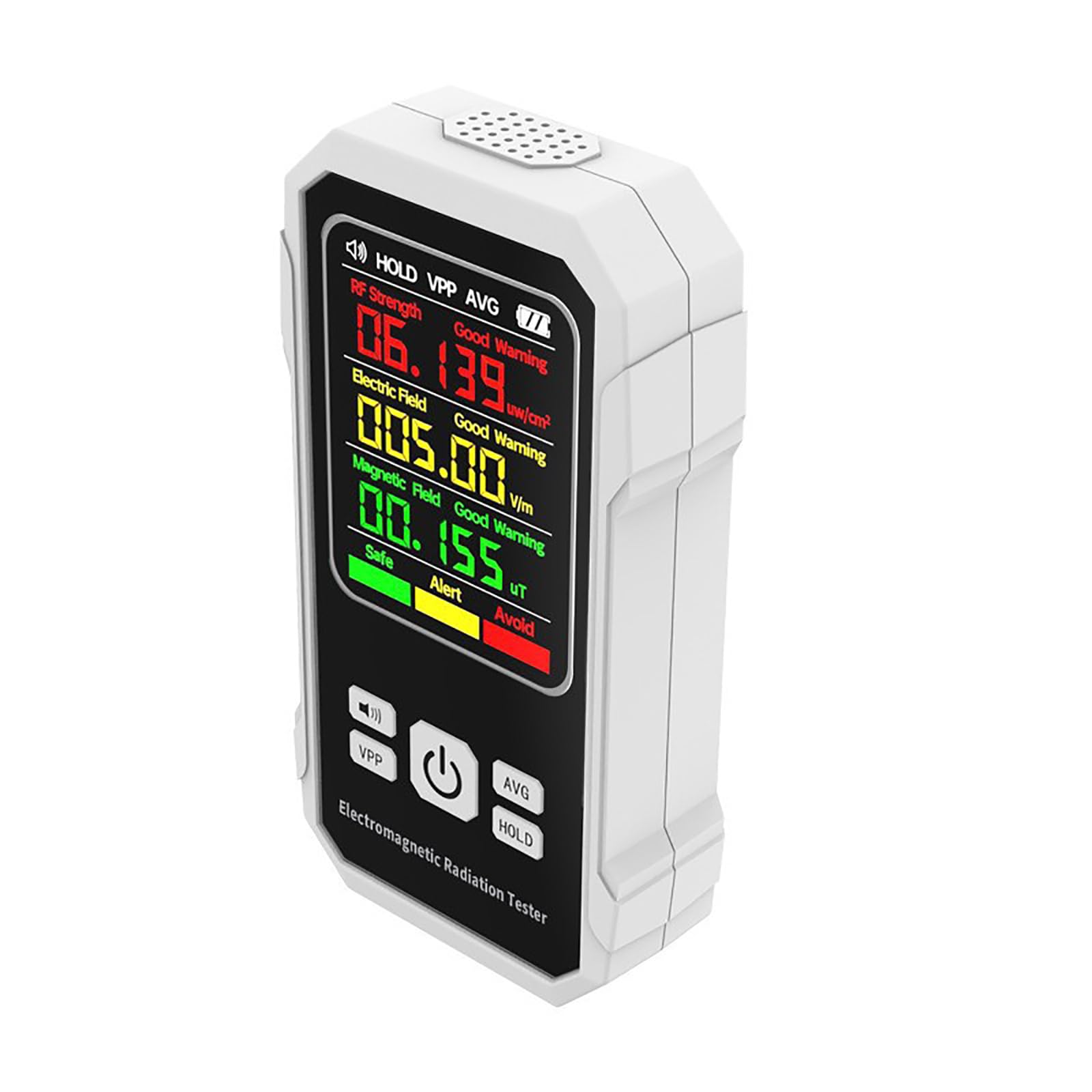 NGARY Medidor EMF, Detector EMF Digital Portátil, Lector EMF LCD Digital Portátil con Función De Bloqueo De Datos, Modo De Valor Medio/máximo, para Inspecciones EMF, Oficina, Hogar Y Exteriores