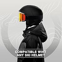 Vista 7 de SPOSUNE Gafas de esquí sobre gafas con doble lente Gafas de nieve antivaho anti-UV para hombres, mujeres, jóvenes, esquí, motos de nieve