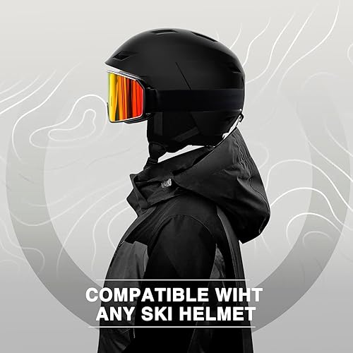 Miniatura 7 de SPOSUNE Gafas de esquí con doble lente Gafas de nieve antivaho anti-UV para hombres, mujeres, jóvenes, esquí, motos de nieve