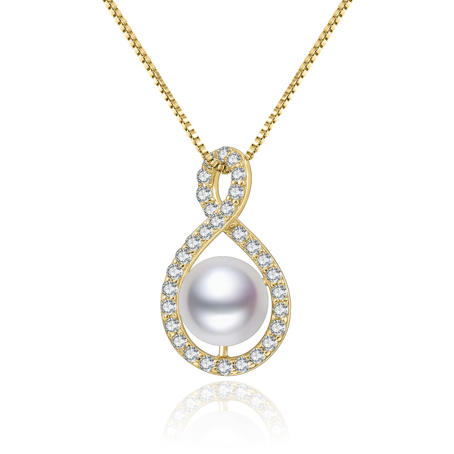 Christmas Gifts Freshwater Pearl Necklaces Gift for Wife Wedding Birthday Gifts - Mom friend Her Mothers Day Gifts for Women