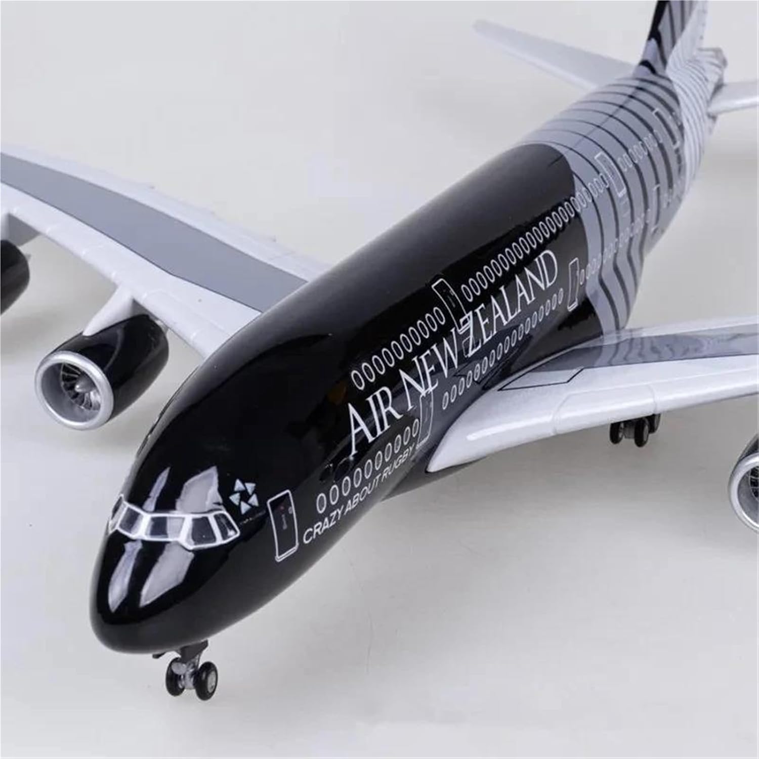 1 130 for Large Model Airplane New Zealand 380 with LED Light Diecast Airplanes Favorites Or Desktop Displays Hobby Playgame Kit