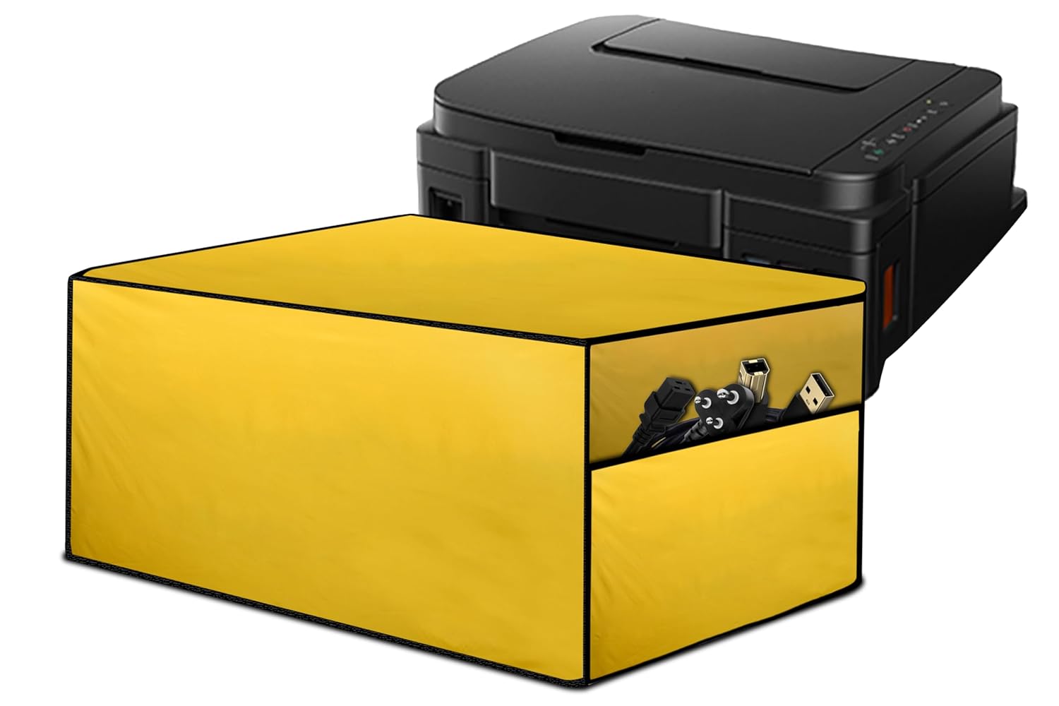 Stylista Waterprood and Dustproof Printer Cover Suitable for Canon Image Class LBP6030W, Yellow, Polyester