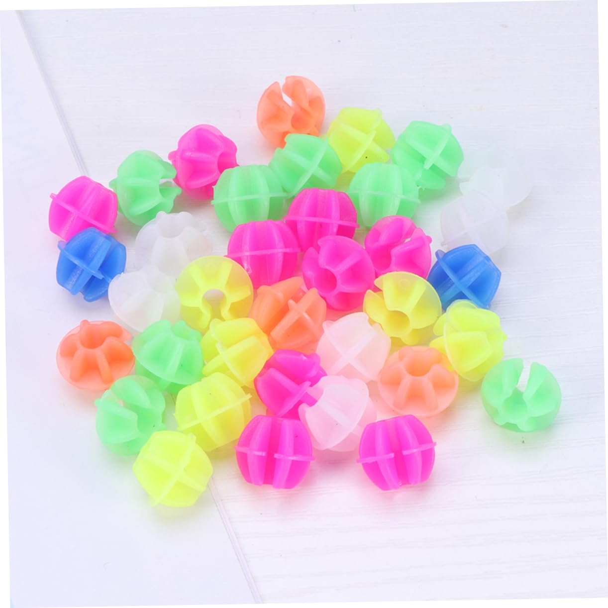 Mikikit 72Pcs Colorful Wheel Beads Plastic Clip Beads for Bicycles Includes Luminous Beads Easy to Install Bike Decorations for Enhanced Visibility and Fun