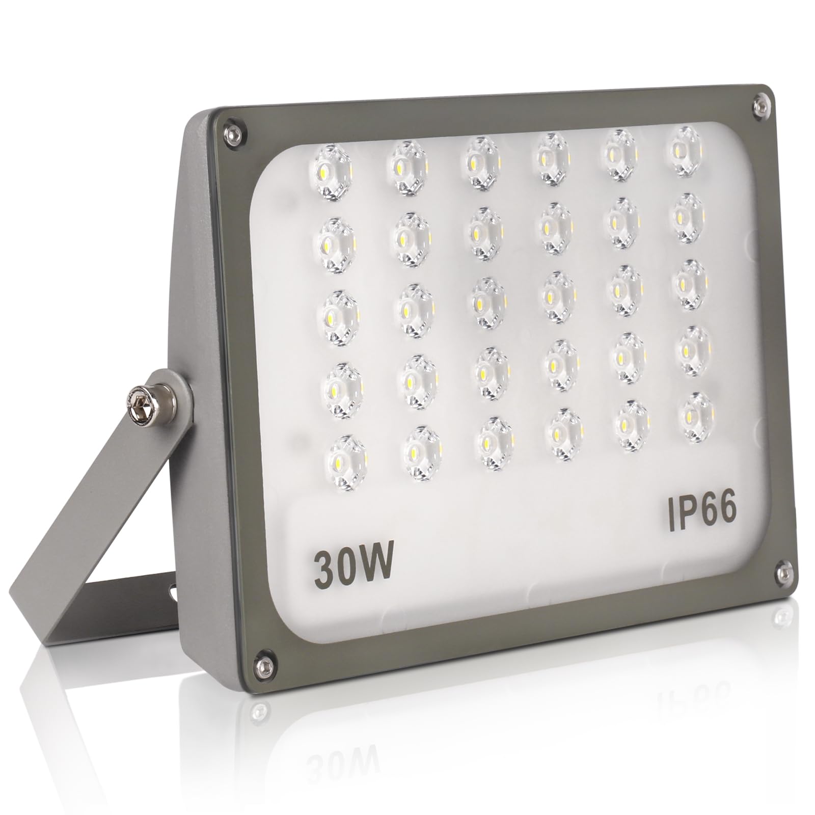 JBdusn 30W LED Floodlight Outdoor, Super Bright Security Lights IP66 Waterproof