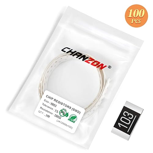 Miniatura 5 de Chanzon 100pcs 0603 SMD Resistor 10K  ohm 110W 0.1W 1% Tolerancia Película gruesa 10KR SMT Resistencias de chip Rohs certificadas
