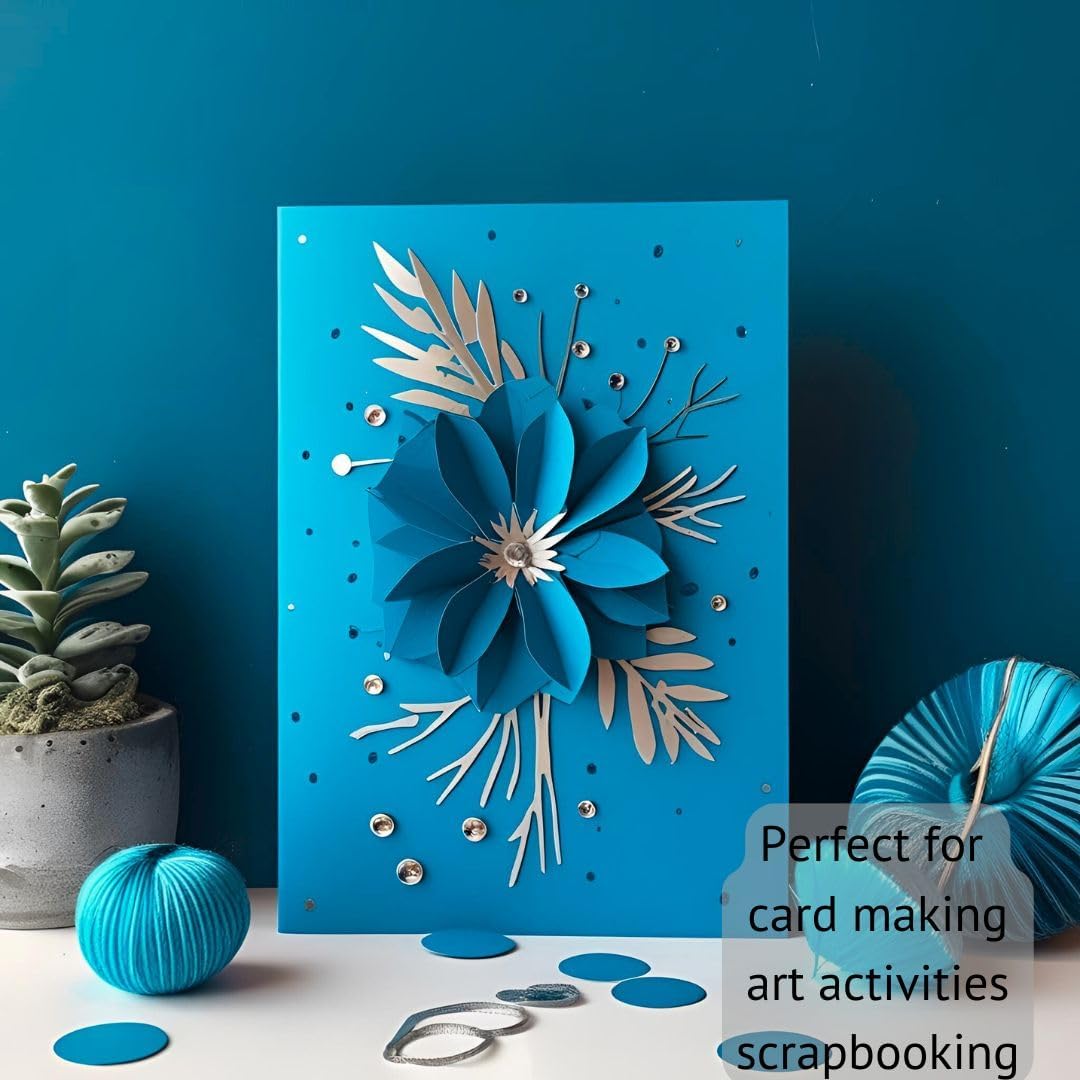 A3 Bright Blue Card Paper Printer - 180gsm 20 Sheets - Coloured Craft Card - Suitable for Craft, Printing, Copying, Photocopiers