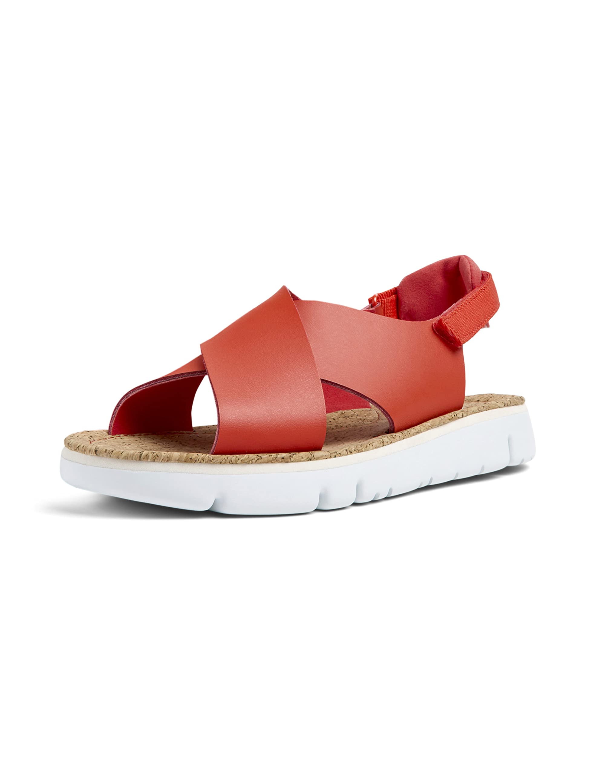 Camper Women's Oruga TWS Twins-k200157 Flat Sandals, Red 049, 3 UK