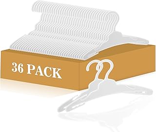 36 Pcs Doll Clothes Hangers for 18-Inch Dolls - Non-Slip, Space-Saving Wardrobe Accessories for Doll Gowns & Outfits (White)