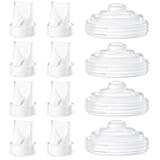 12 Pack Pump Parts, 8PCS Duckbill Valves 4PCS Silicone Diaphragm Compatible with Momcozy M5, Replace Mom Cozy M5 Replacement Parts