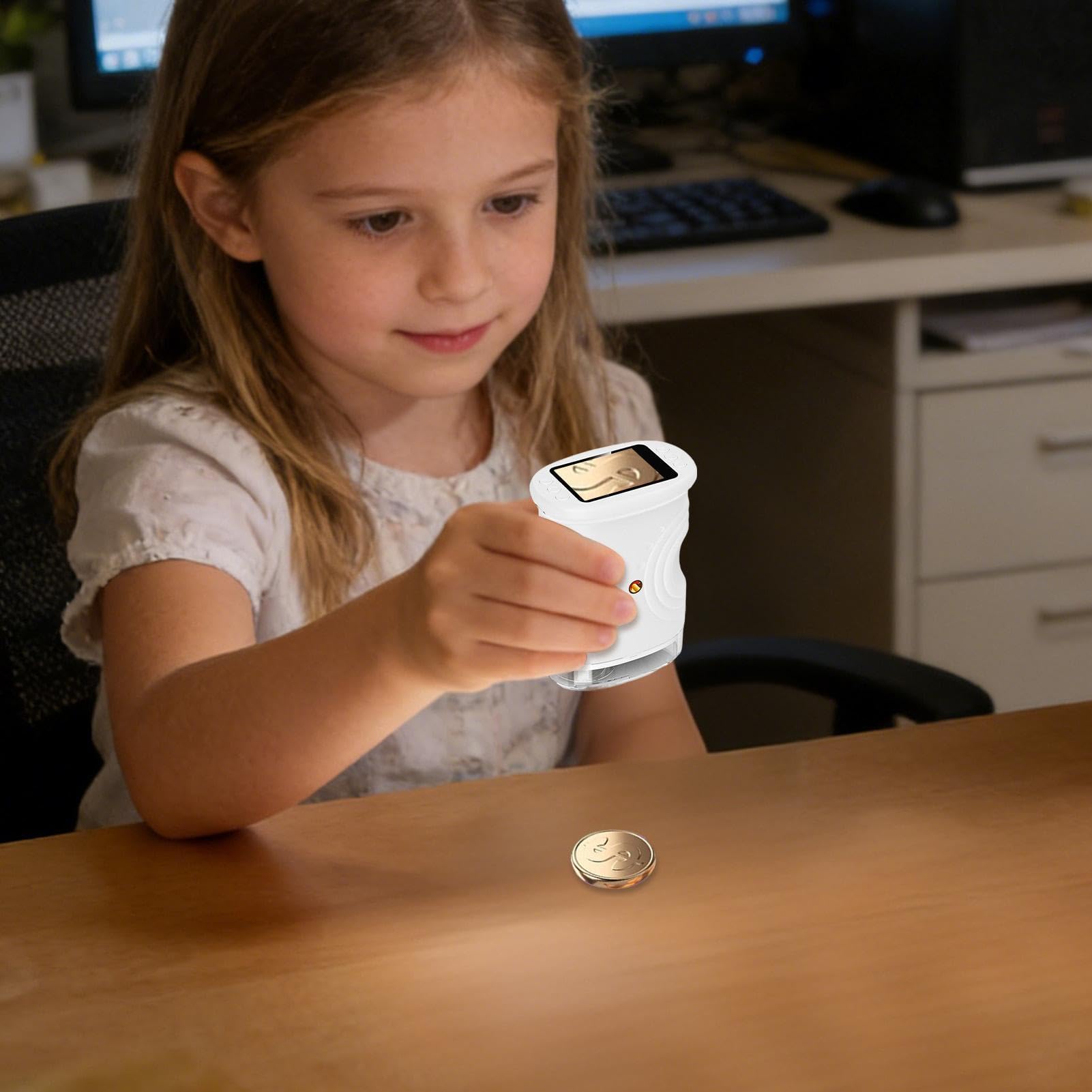 Microscopio Digitale per Bambini 1000X Giocattoli Educativi Ricaricabili | Microscopio Digitale con Schermo 5 cm per Casa Scuola Natura Ragazzi Ragazze