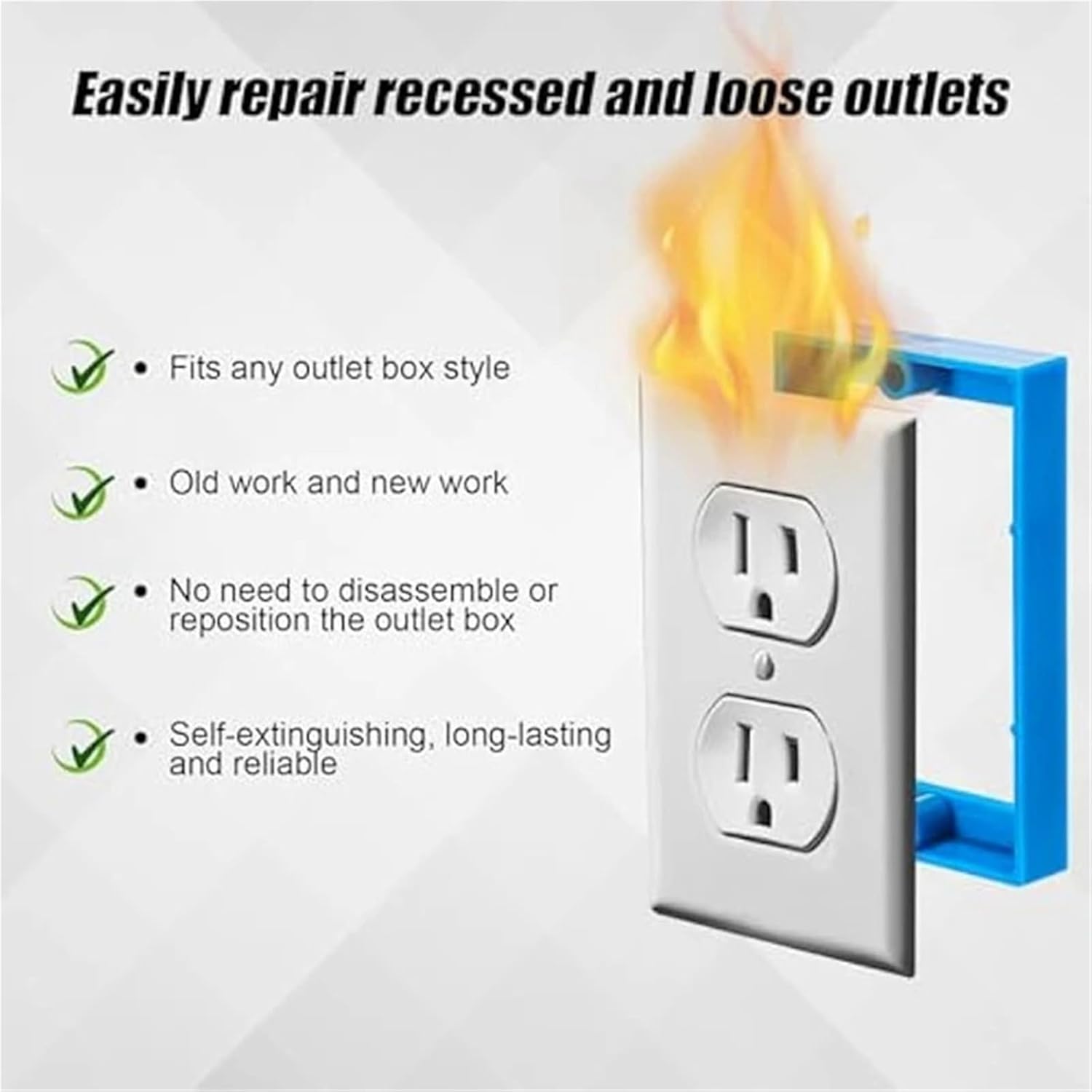 Outlet Box Extender 20pcs 1/2Inch Single Gang Outlet Box Extender,Electrical Receptacle Extension for Electrical Power Socket Switch