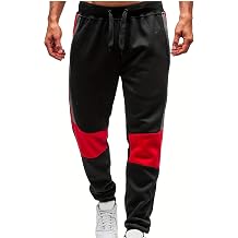 Stylish Striped Track Pants Men's Athletic Joggers Casual Gym Sweatpants Workout Running Track Pants with Pockets