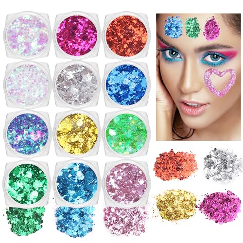 MEICOLY 12 Colors Glitter Palette