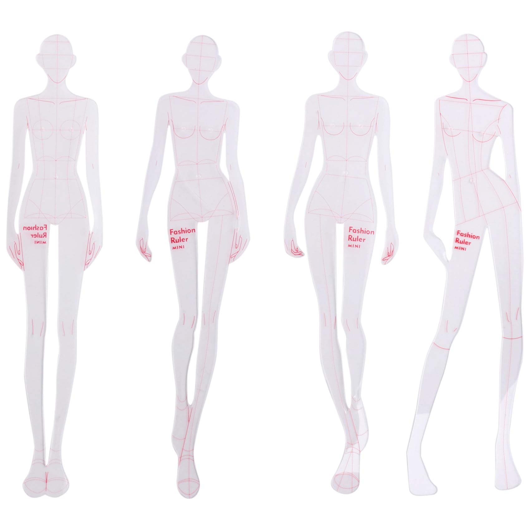 qimoi Fashion Illustration Rulers Sketching Templates Ruler Sewing Humanoid Patterns Design Clothing Measuring