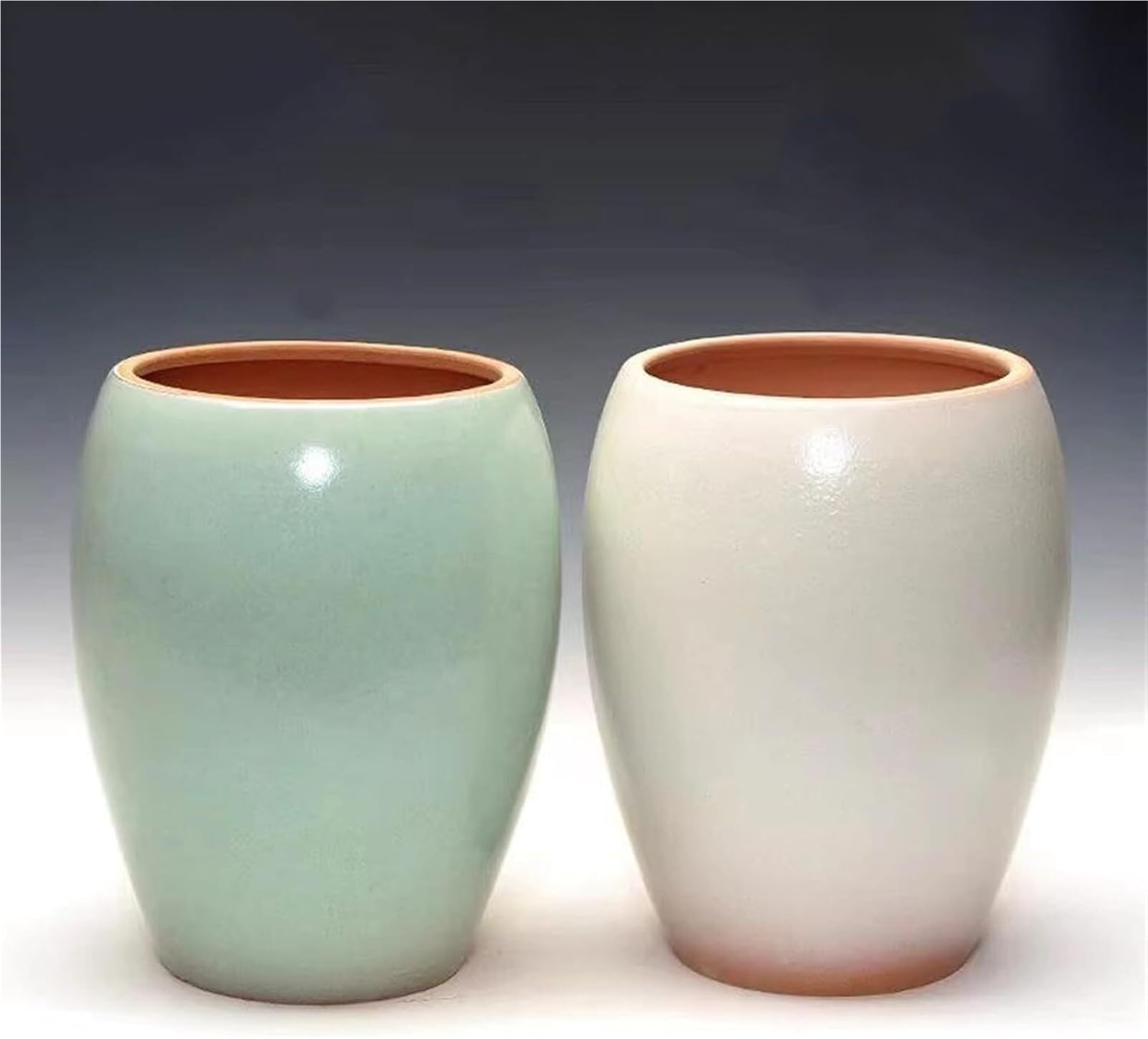 Zabawne doniczki Fioletowa ceramiczna doniczka na sukulenty, oddychająca donica wewnętrzna i zewnętrzna, dekoracja ganku (zielona)