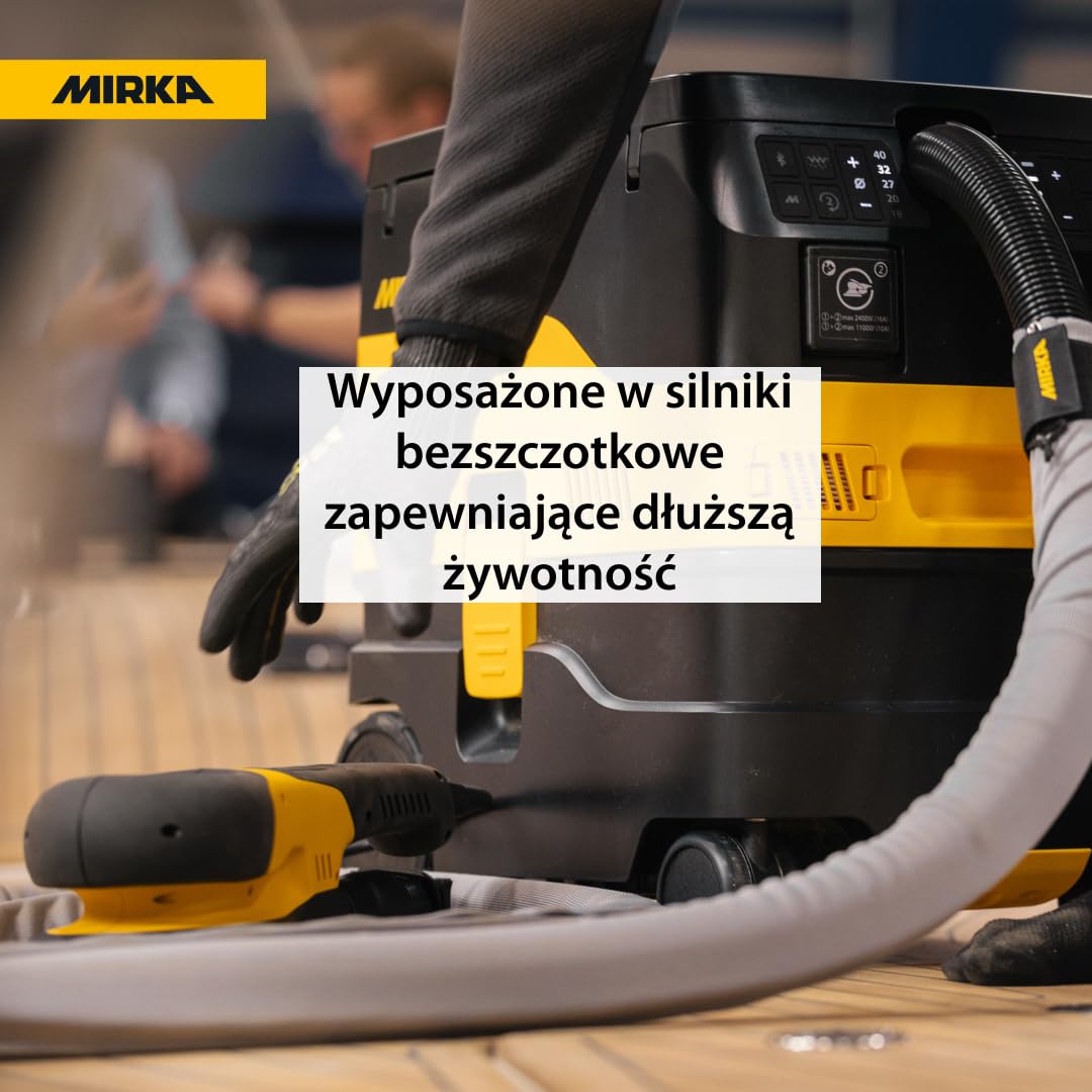 MIRKA DEXOS 1217 M AFC/odkurzacz przemysłowy klasa M/17 l, odkurzacz na mokro i sucho, automatyczne czyszczenie filtra, wąż 4 m i złączka