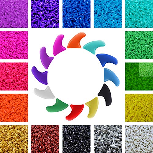 zetpo 100 pcs Cat Claw Caps for Cats Nail Claws with Adhesives and Applicators 5X Different Random Colors (S)