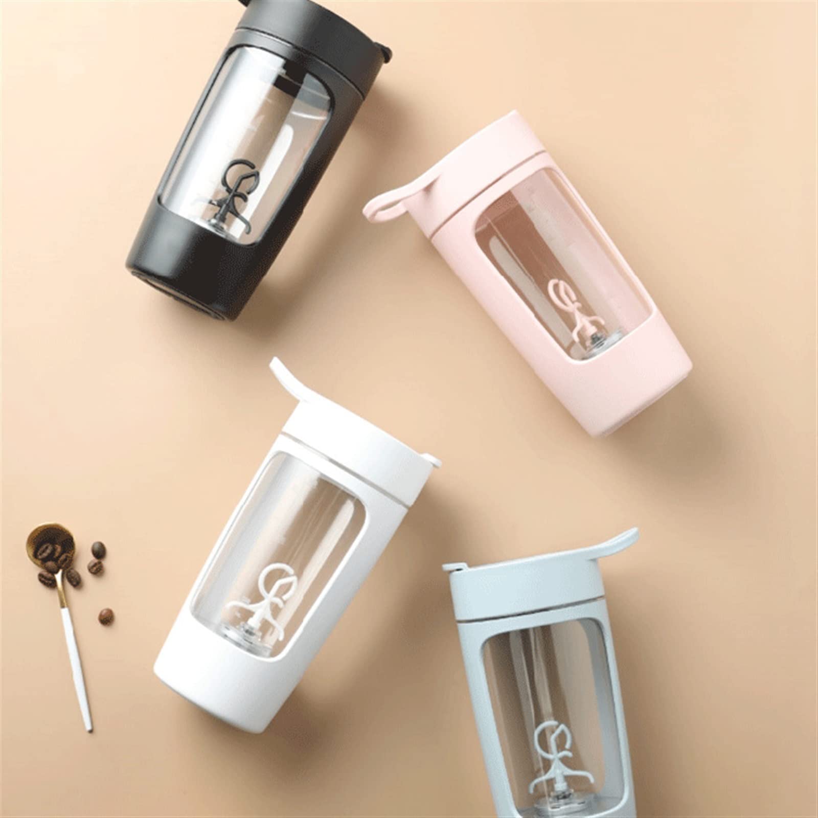 DieffematicJBJ Batidora Portatil 650Ml Electric Protein Shaker Bottle Protein Powder Mixing Bottle Sports Fitness Gym Outdoor Travel Bottle USB Rechargeable