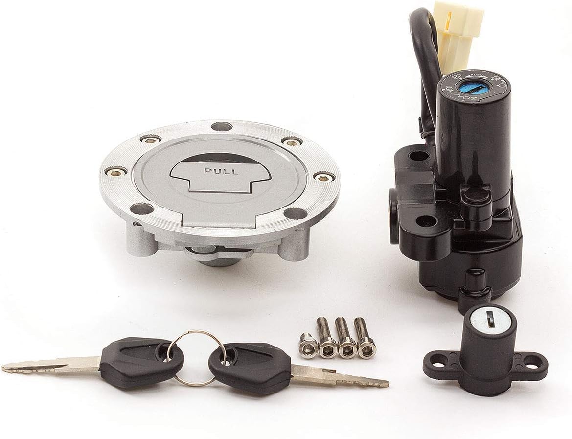 PROCNC Motorcycle Ignition Gas Cap Fuel Tank Cover Seat Lock key Set Fit for Yamaha FZ6 2004-2009 MT03 2006-2012 MT09 2013-2016 YZF R6 2003-2005 YZF R1 2002-2003 XJ6 2009-2015 FJR 1300 2004-2010