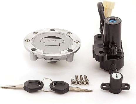 Motorcycle Ignition Gas Cap Fuel Tank Cover Seat Lock key Set Fit for Yamaha FZ6 2004-2009 MT03 2006-2012 MT09 2013-2016 YZF R6 2003-2005 YZF R1 2002-2003 XJ6 2009-2015 FJR 1300 2004-2010