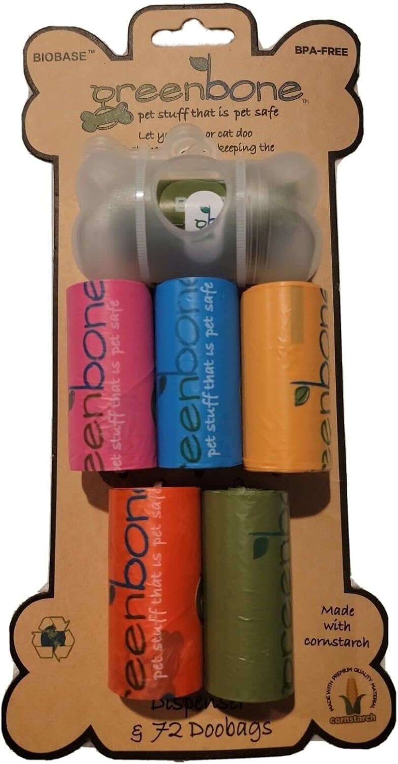 Greenbone Biodegradable Waste Bag Dispenser with 72 Bags