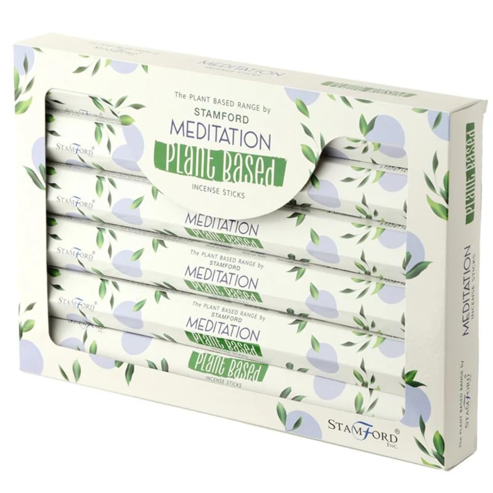 Puckator Stamford Premium Plant Based Hex Incense Sticks - Meditation Scented - Spiritual Insensé Sticks - Zen Meditation Gifts - Organic - Insense - Insencesticks - Rituals Fragrance Sticks -20