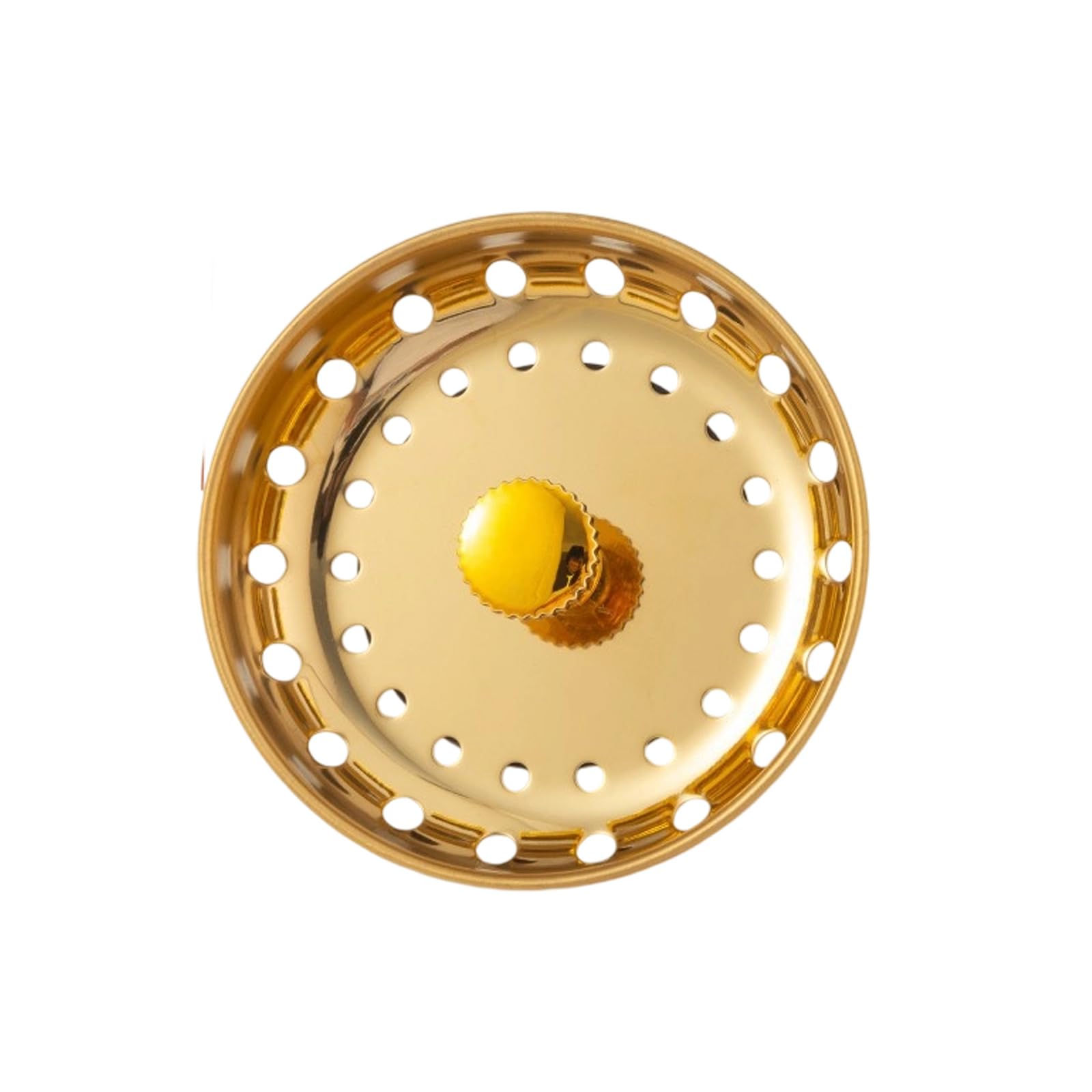 Maxtonser Gold Kitchen Sink Strainer Basket - Fine Stainless Steel Sink Filter Stopper for Drains, Catches Food Waste, Hair &